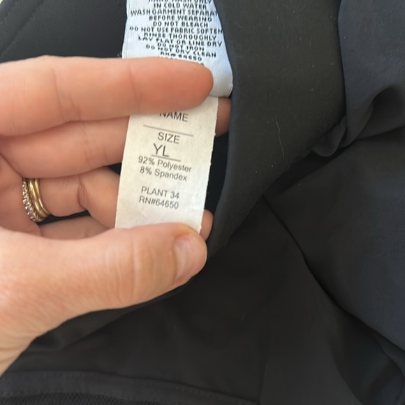 Varsity Black Mesh Detail Shorts. New. Size Youth Large. - Picture 6 of 6